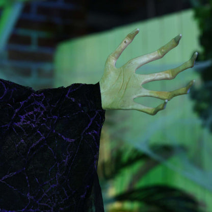 Homcom Accessoire D'Halloween Sorcière Noire Avec Yeux Lumineux Pour Fête|Homcom Black Witch Halloween Prop W/ Light Up Eyes For Party