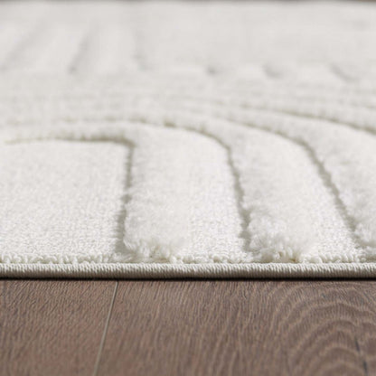 Quinto Geo Circles Shag Area Rug - 2'7 x 8'|Tapis à poil long Quinto à motif de cercles géométriques - 2 pi 7 po x 8 pi