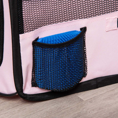 Pawhut 49,2 Pouces Grand Parc D'exercice Pour Chiots Pour Animaux De Compagnie Portable Chien Chat E