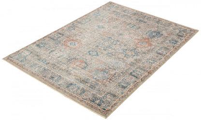 Tapis bleu-gris Bolivar Yalameh - 5'0 x 8'0|Carpette Bolivar Yalameh bleu-gris - 5 pi 0 pox 8 pi 0 po| D29Z4AWX
