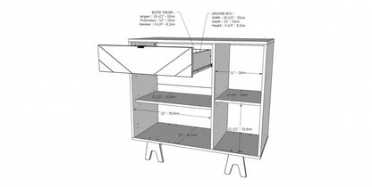 Nordika Armoire d'appoint Gossip - Noir | Armoire décorative Gossip Nordika - noire | D08HU2D5