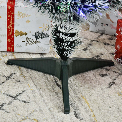 Homcom Arbre De Noël Artificiel En Fibre Optique Pré-éclairé De 3 Pieds Avec 12 Lumières LED Et 90 Branches|Homcom Arbre De Noël Artificiel En Fibre Optique Pré-illuminé De 0,9 M Avec 12 Lumières Led Et 90 Branches