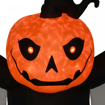 Homcom Géant 9ft Gonflables d'Halloween Citrouille Fantôme Pour Jardin Pelouse | Outsunny 9pi Fantôme Citrouille d'Halloween Gonflable Pour Jardin Pelouse