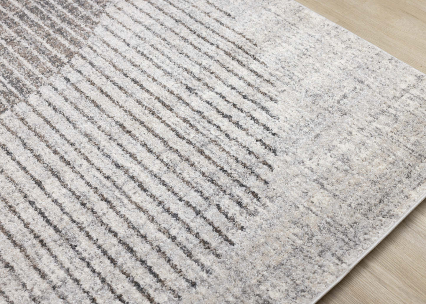 Solace Soft Low-Pile Grey White Merging Circles Area Rug - 7'10 x 10'6|Carpette à poil court doux Solace grise et blanche à motif de cercles qui fusionnent - 7 pi 10 po x 10 pi 6 po