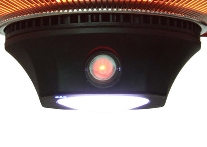 Radiateur de terrasse électrique suspendu infrarouge Energ+ - HEA-21288 LED-BLK|Radiateur de terrasse suspendu électrique et à infrarouge Energ+ - HEA-21288 LED-BLK
