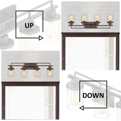 Applique murale vintage pour salle de bain à 4/5/6 lumières