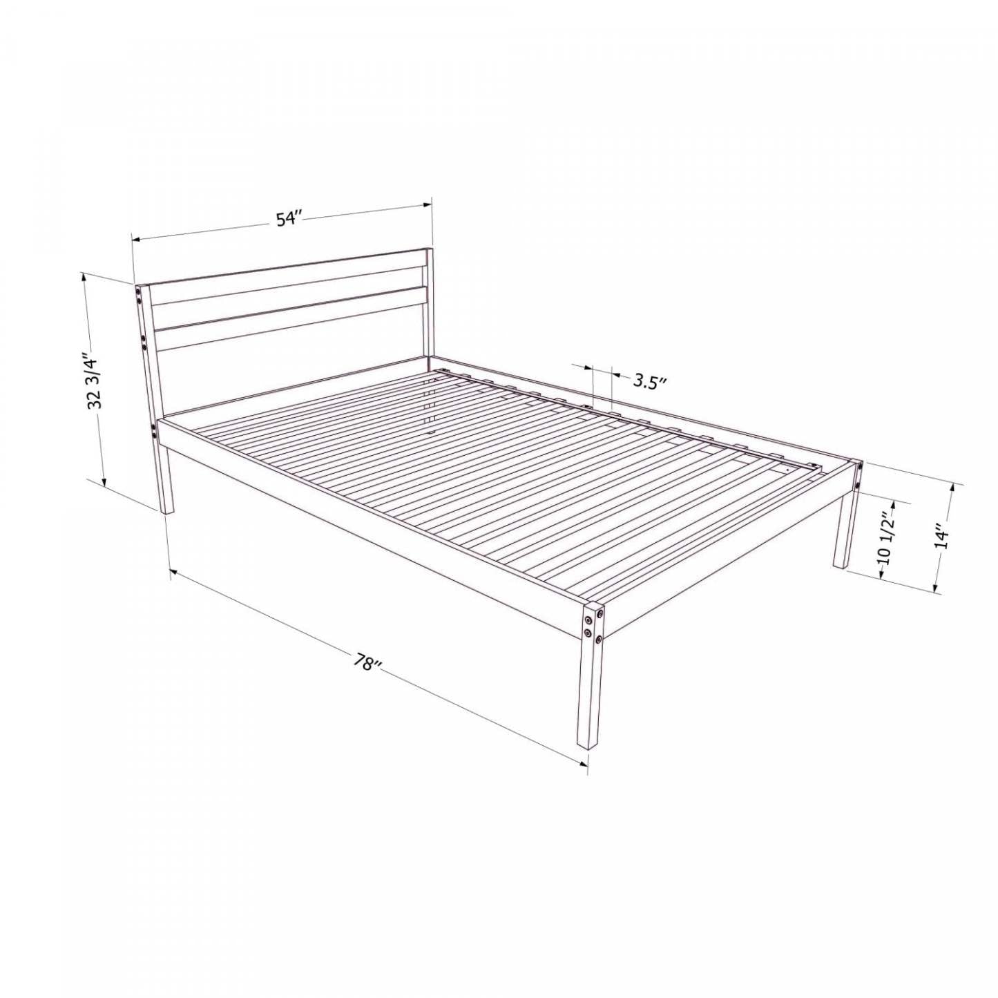 Lit double Sweedi - Bois naturel | Lit double Sweedi - Bois naturel | D83GMVSU