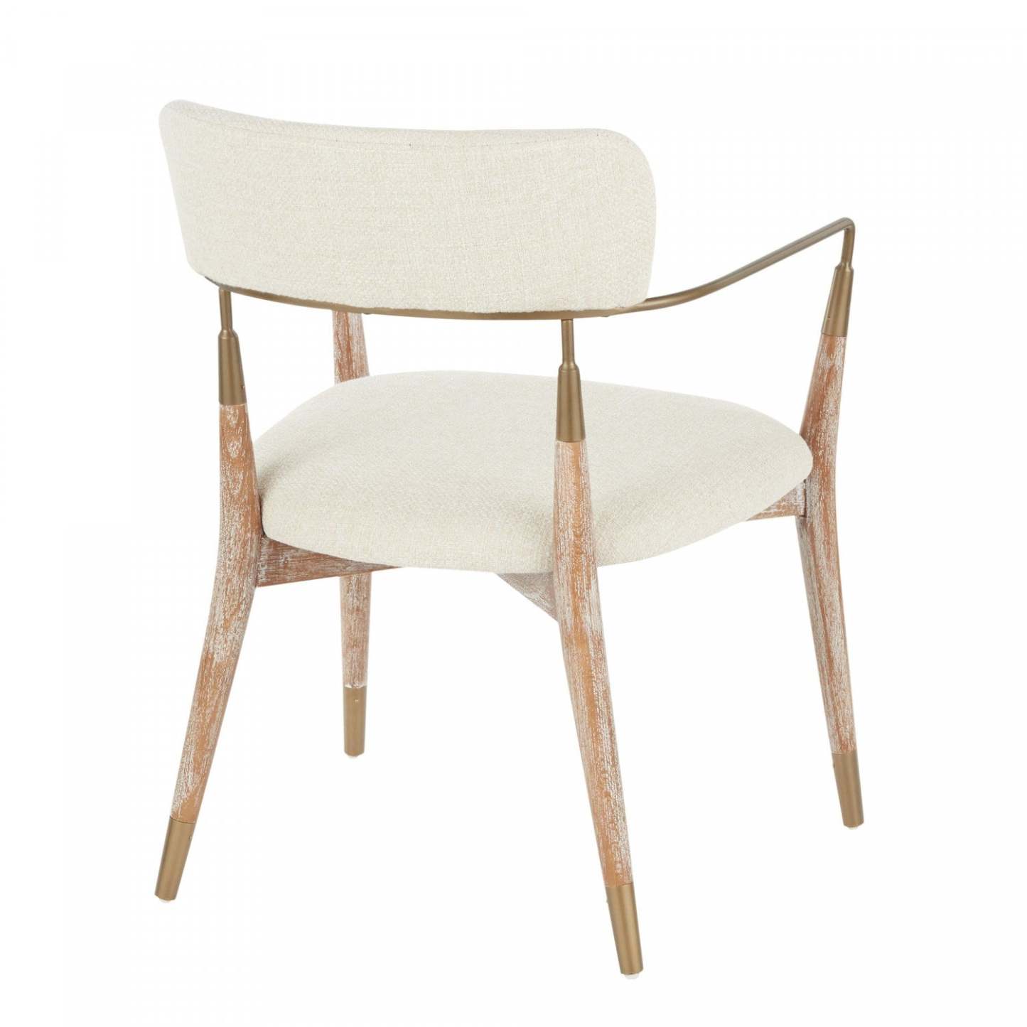 LumiSource Savannah Cream Fabric Contemporary Dining Chair - Set of 2|Chaise de salle à manger contemporaine Savannah en tissu crème - ensemble de 2
