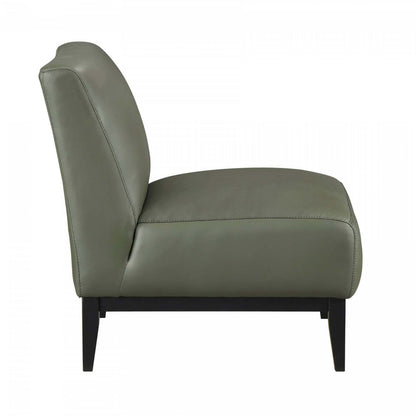 Chaise d'appoint Murdock en cuir vert | Fauteuil D'appoint Murdock En Cuir Vert
