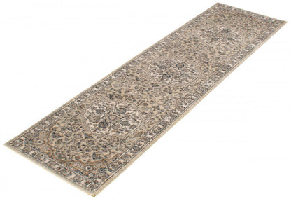 Tapis Octavian Tabriz beige-ivoire - 2'7 x 8'2|Carpette Octavian Tabriz beige-ivoire - 2 pi 7 po x 8 pi 2 po| D2AB1Y8C