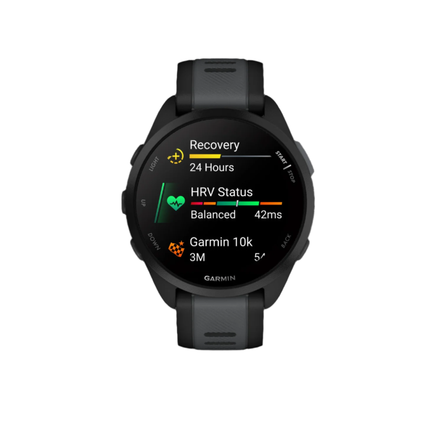 Garmin Forerunner® 165 Gps Smartwatch - Health Tracking With Amoled Display - Black/slate Gray|Montre Intelligente Gps Garmin Forerunner® 165 - Suivi De La Santé Avec Écran Amoled - Noir/gris Ardoise