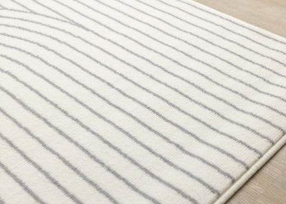 Tapis d'intérieur Forte White Grey Curved Arches - 2'7 x 4'11|Carpette Forte blanche et grise à motif d'arches courbées pour l'intérieur - 2 pi 7 po x 4 pi 11 po