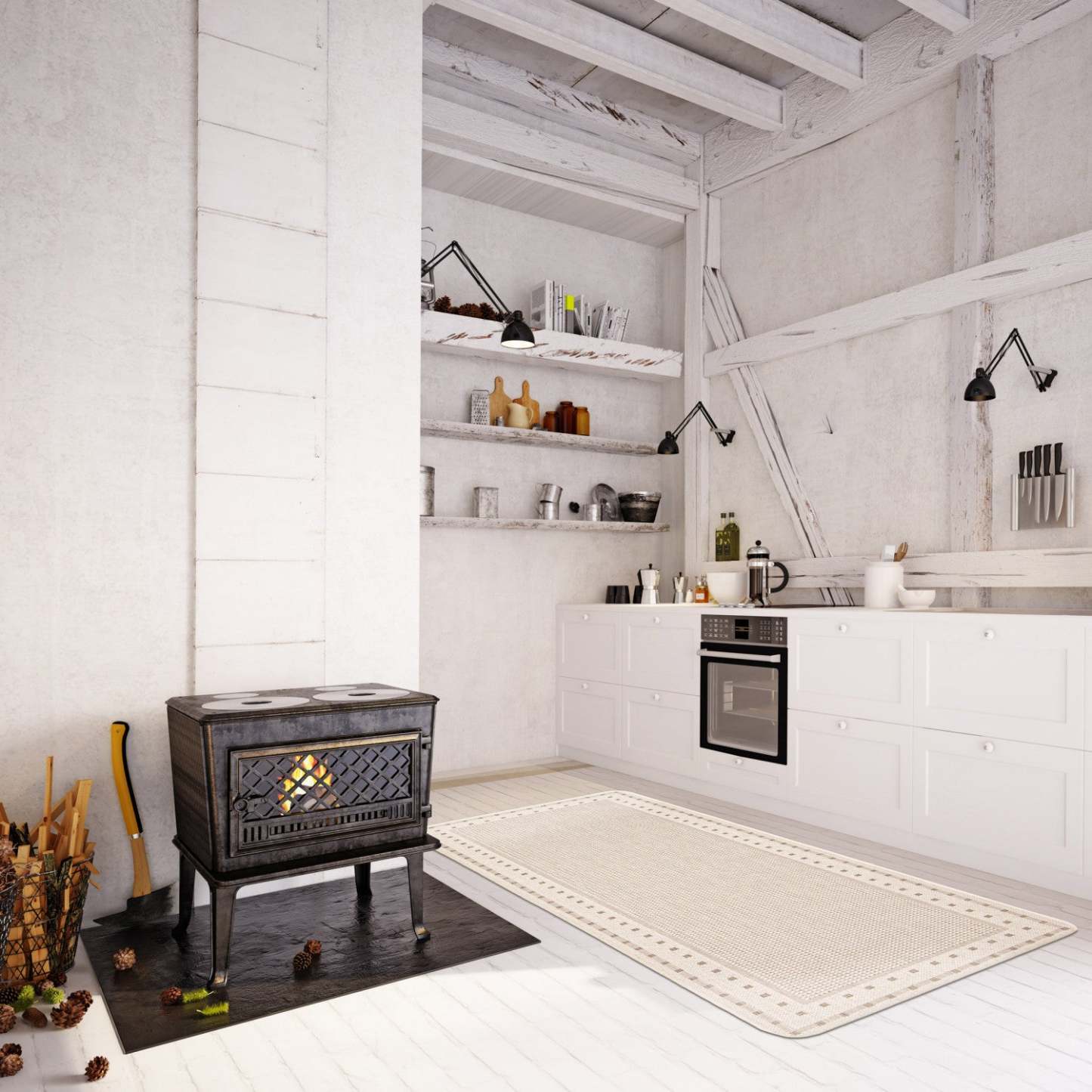 Tapis Clémentine Ivoire - 99 x 140 cm | Tapis Clémentine Ivoire - 99 x 140 cm