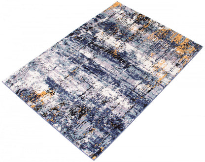 Tapis Paloma Marble Bleu - 6'7 x 9'6|Carpette Paloma Marble bleue - 6 pi 7 po x 9 pi 6 po|D86F8TQA