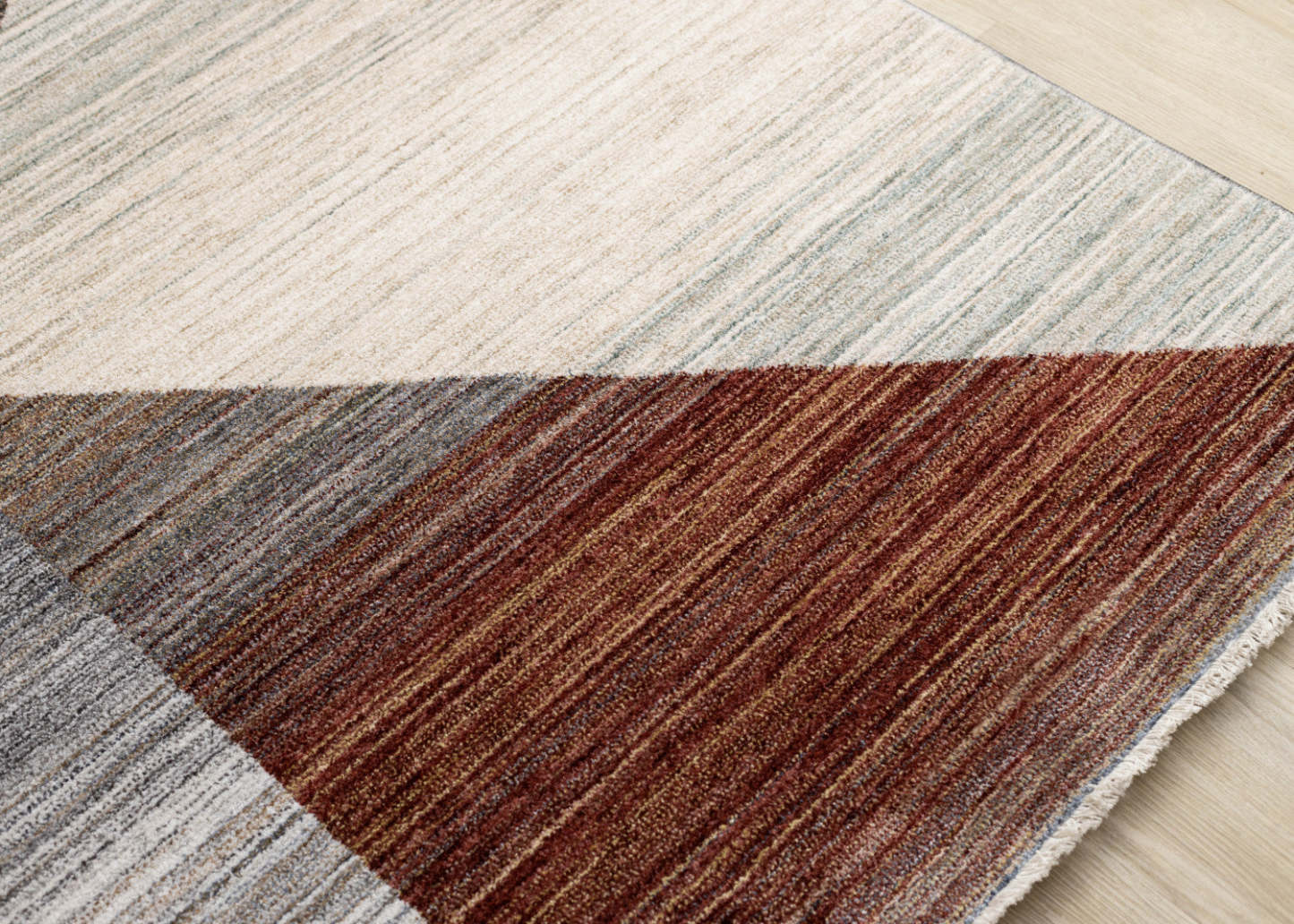 Tapis Olivia Distressed Géométrique Rouge Blanc Gris - 7'10 x 10'2|Carpette Olivia rouge, blanche et grise à motif géométrique vieilli - 7 pi 10 po x 10 pi 2 po