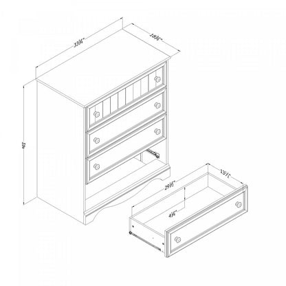 Commode Savannah à 4 tiroirs - Blanc pur | Commode Savannah 4 Tiroirs - Blanc Solide