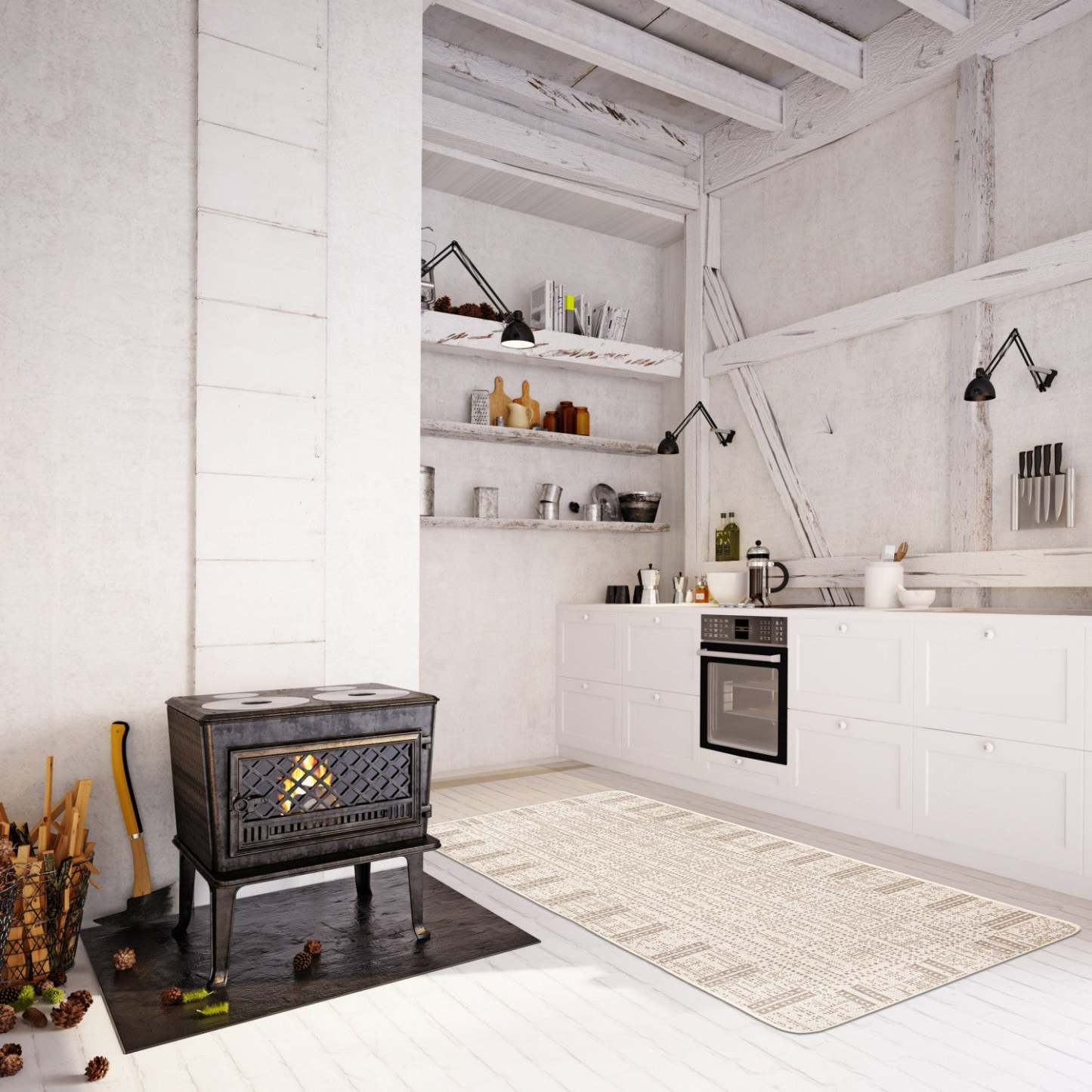 Carpette Joni ivoire - 2 pi 2 po x 6 pi 7 po