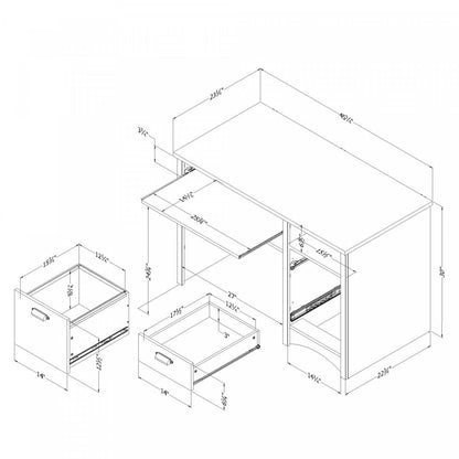 Gascony Desk - Rustic Oak | Gascony Bureau De Travail - Chene Rustique