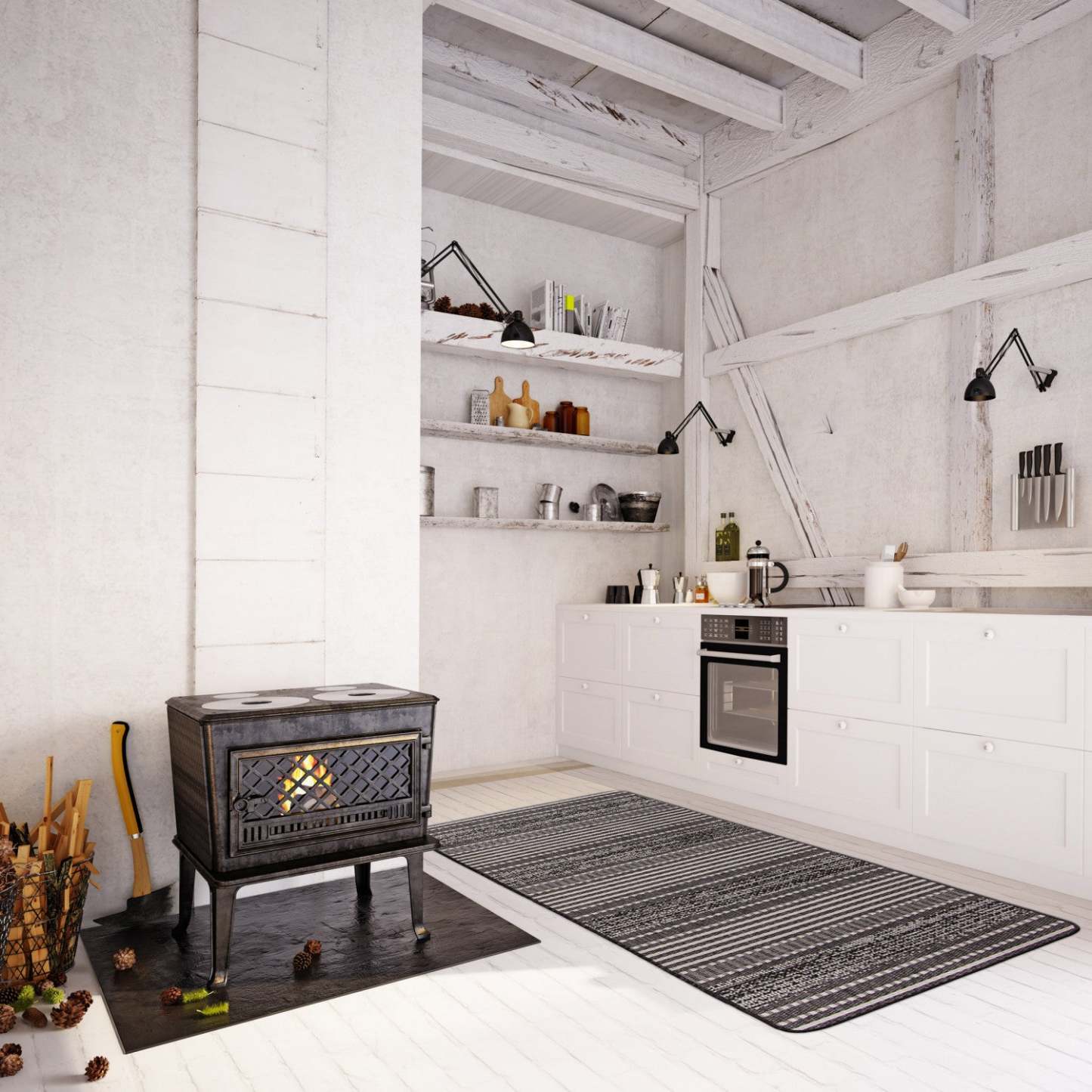 Carpette Wileen noire - 3 pi 3 po x 4 pi 7 po