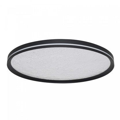 Luna Integrated Led Flush Mount 16, Black Lamp | Plafonnier Semi-encastre A Del Integrees Luna De 16 po, Noir