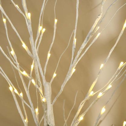 Homcom 6ft Artificiel Bouleau Blanc Pour Intérieur Couvert Extérieur|Homcom Bouleau Blanc Artificiel De 6 Ft Pour Intérieur Extérieur