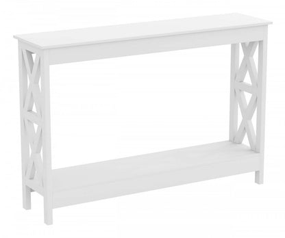 Console de 47 po avec 1 tablette - blanche