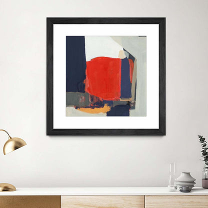 Orange Crush V6 Matted and Framed Black 30x30 Wall Art|Œuvre d'art murale encadrée noire et mate « Orange Crush V6 » 30 x 30
