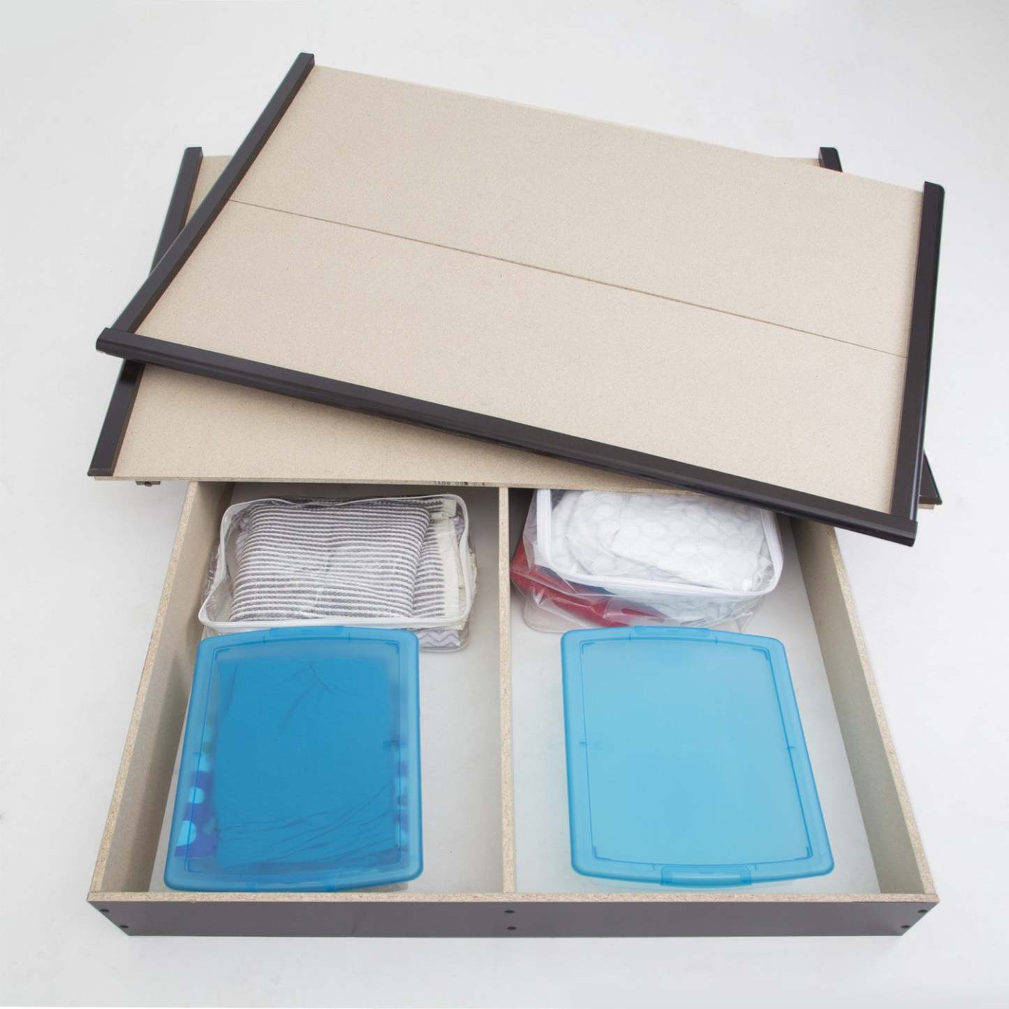 Lit plateforme Step One avec moulures - Noir pur | Lit plateforme Step One - Noir uni