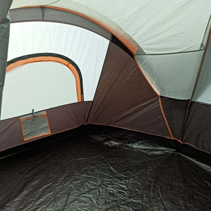 Outsunny Tente De Camping Exterieure 5-6 Personnes, Tente Familiale Avec Crochet Pour Lumière, Crème