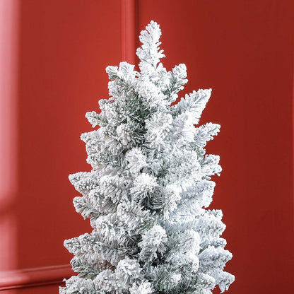 Homcom Arbre De Noël Artificiel Floconné De Neige De 5 Pieds Avec Lumières|Homcom Arbre De Noël Artificiel Floconné Enneigé De 5 Pieds Avec Lumières