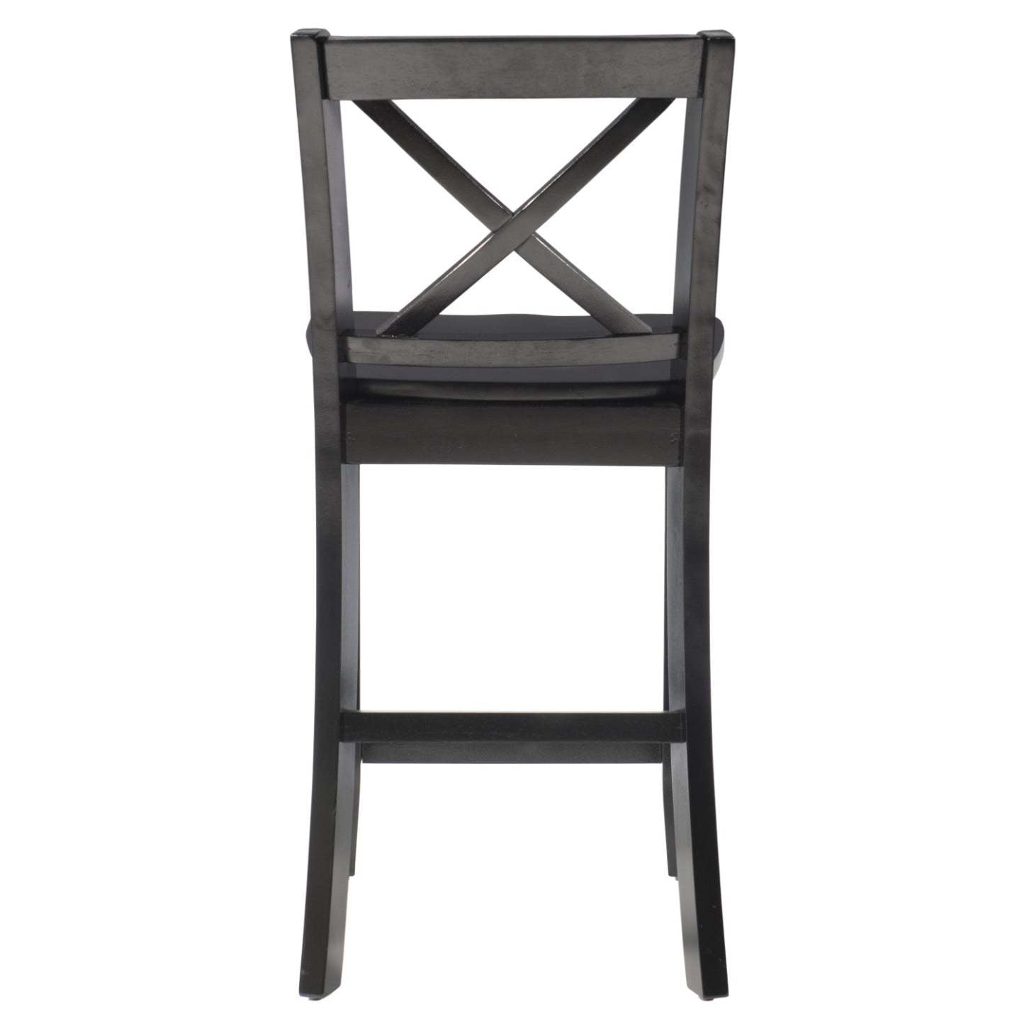 Tabouret Torino X-Back Counter-Height - Noir|Tabouret Torino de hauteur comptoir avec dossier en X - noir
