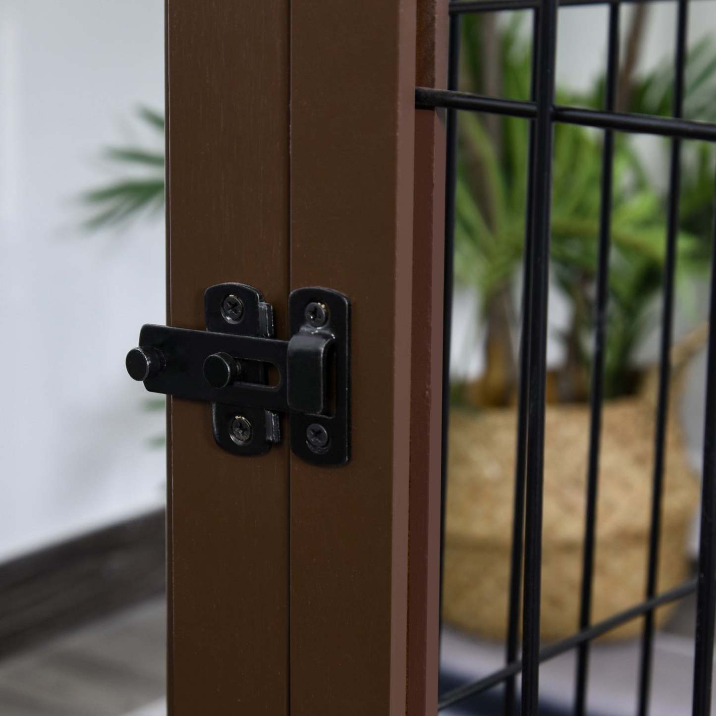 Pawhut Cage Décorative En Bois Pour Chien, Cage Pour Animaux De Compagnie, Table D'appoint Pour Petit Animal Avec Plateau, Locka