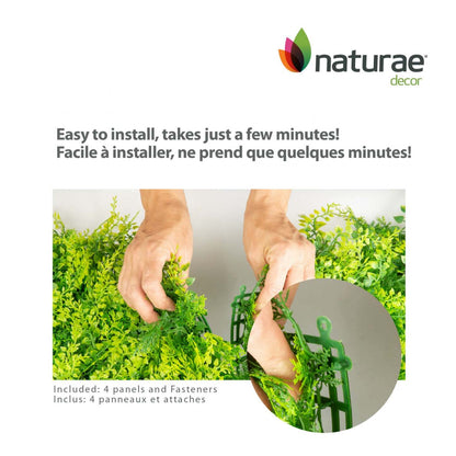 Panneau de feuillage 20 po x 20 po mélange de fougères artificielles 4 pièces | D10HDQ8M