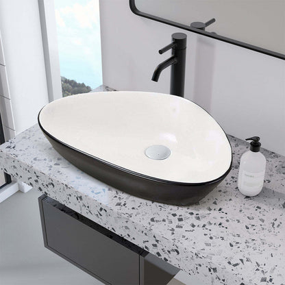 Lavabo de salle de bain Shawny noir
