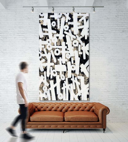 Œuvre d'art murale géante « Strapped II » 84 x 48