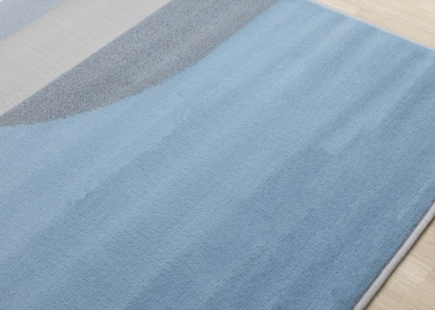 Forte Blue Grey White Half-Circles Geometric Area Rug - 5'3 x 7'5|Tapis géométrique en demi-cercles bleu, gris et blanc Forte - 5 pi 3 po x 7 pi 5 po