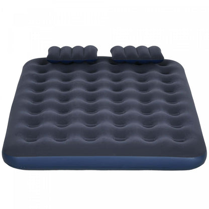 Matelas pneumatique double Outsunny avec 2 oreillers, lit pneumatique jumeau, bleu