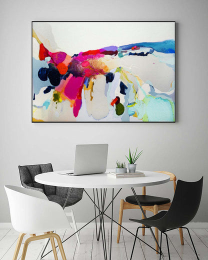 Reach In Out Canvas Framed Black 36x24 Wall Art|Œuvre d'art murale sur toile encadrée noire « Reach In Out » 36 x 24