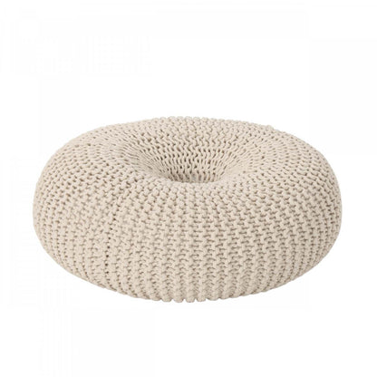 Pouf rembourré Murphy, 100 % coton - Beige | Pouf Rembourré Murphy, 100 % Coton - Beige