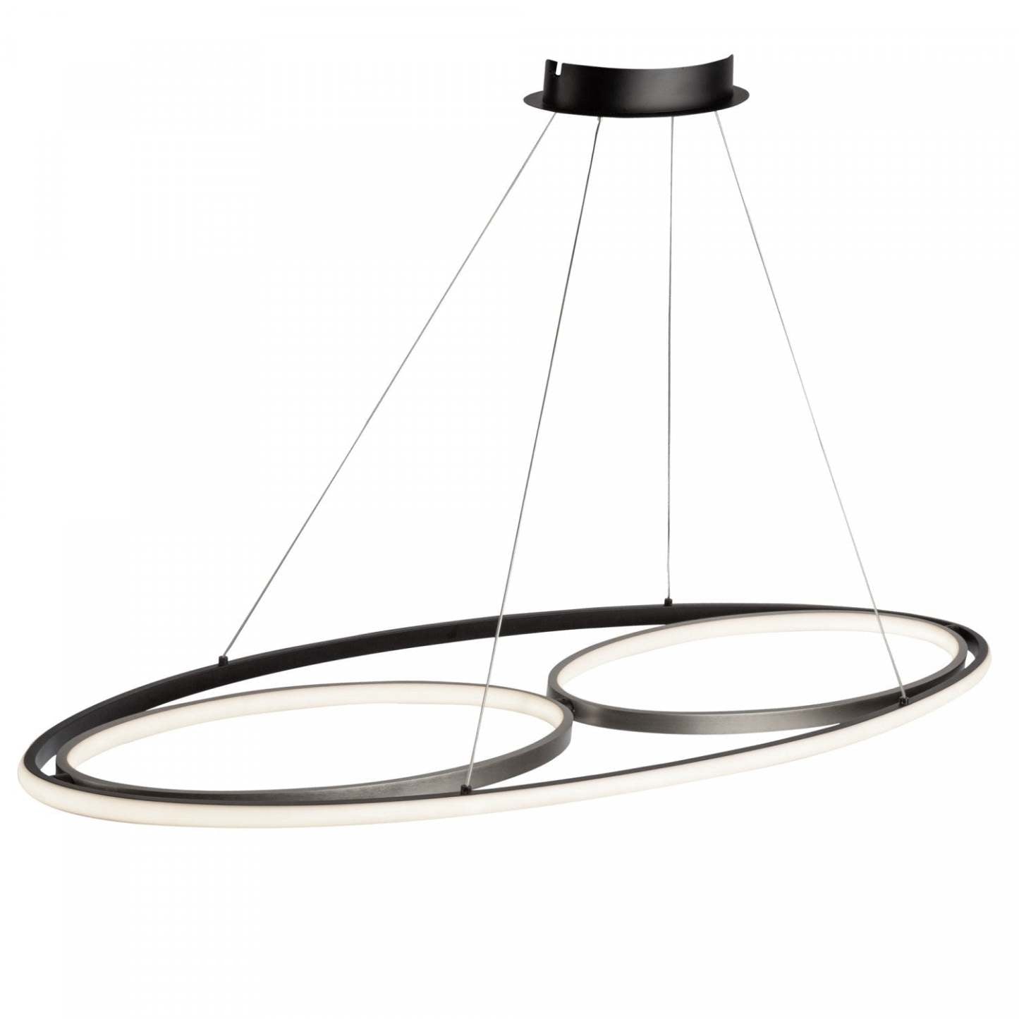 Gemini 38 W LED Black Nickel Flush Mount | Plafonnier affleuré Gemini en nickel noir à DEL de 38 W | D06H0U3A