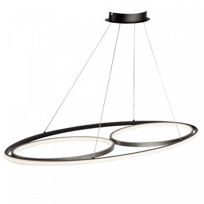 Gemini 38 W LED Black Nickel Flush Mount | Plafonnier affleuré Gemini en nickel noir à DEL de 38 W | D06H0U3A