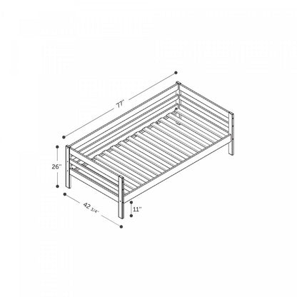 Lit simple de repos Sweedi Twin Daybed - Bois naturel