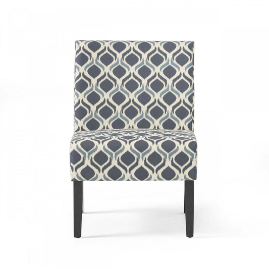 Oliver, ensemble de 2 chaises d'appoint en tissu d'apparence lin avec pieds en bois d'hévéa - Bleu | Lot De 2 Fauteuils D'appoint Oliver En Tissu aspect lin Avec Pieds En Bois D'hévéa - Bleu Et Multicolore