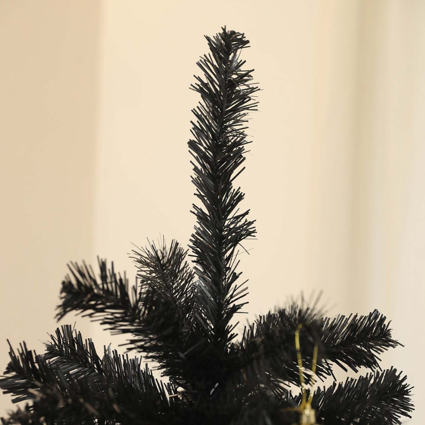 Homcom Sapin De Noel Artificiel De 6 Pieds Avec Ouverture Automatique, Base En Acier, Noir