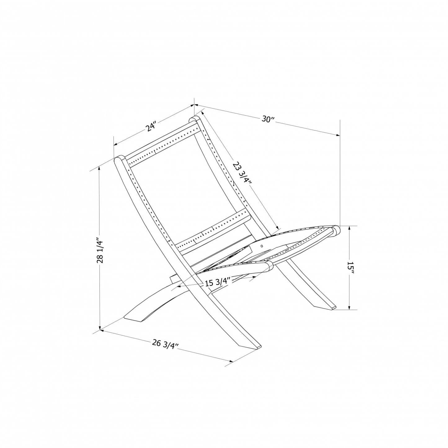 Agave Wood Rope Lounge Chair - Noir|Fauteuil de détente Agave en bois et en corde - noir