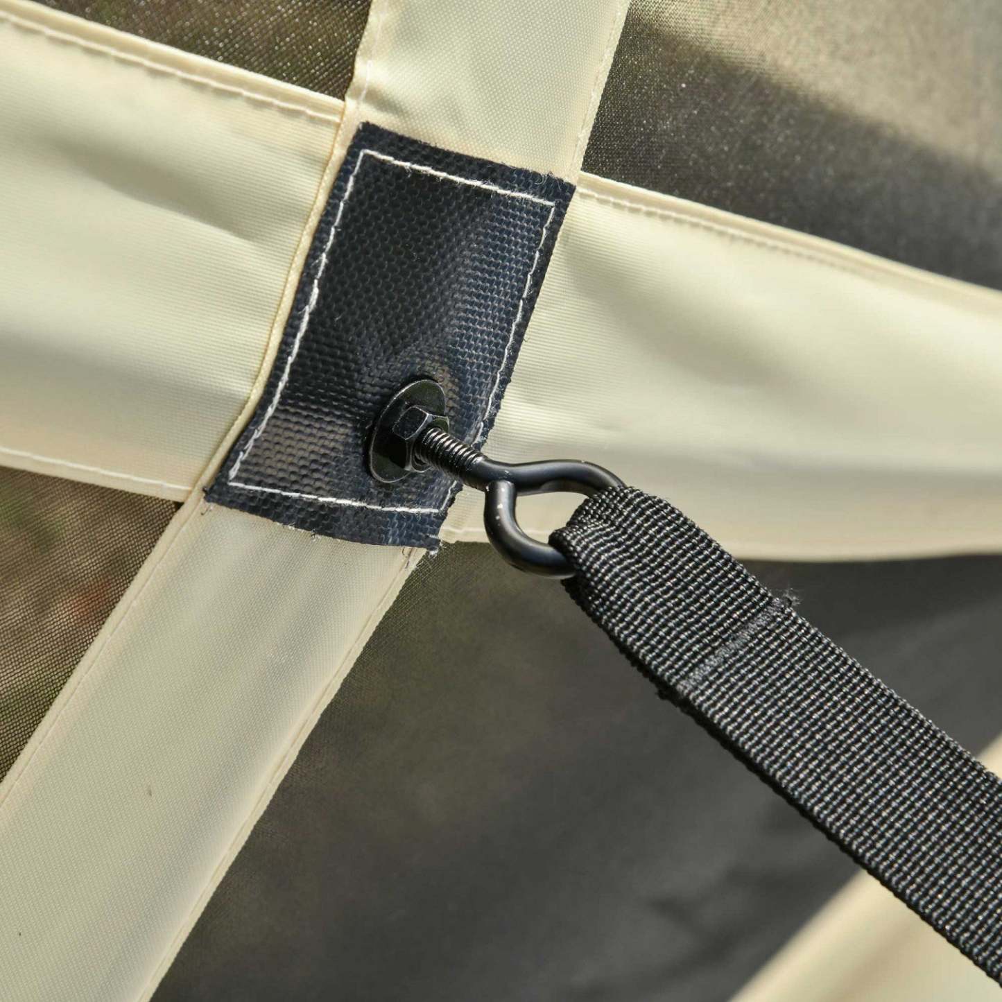 Outsunny Gazebo À Écran Escamotable Tente De Camping Extérieure