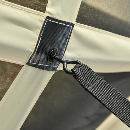 Outsunny Gazebo À Écran Escamotable Tente De Camping Extérieure