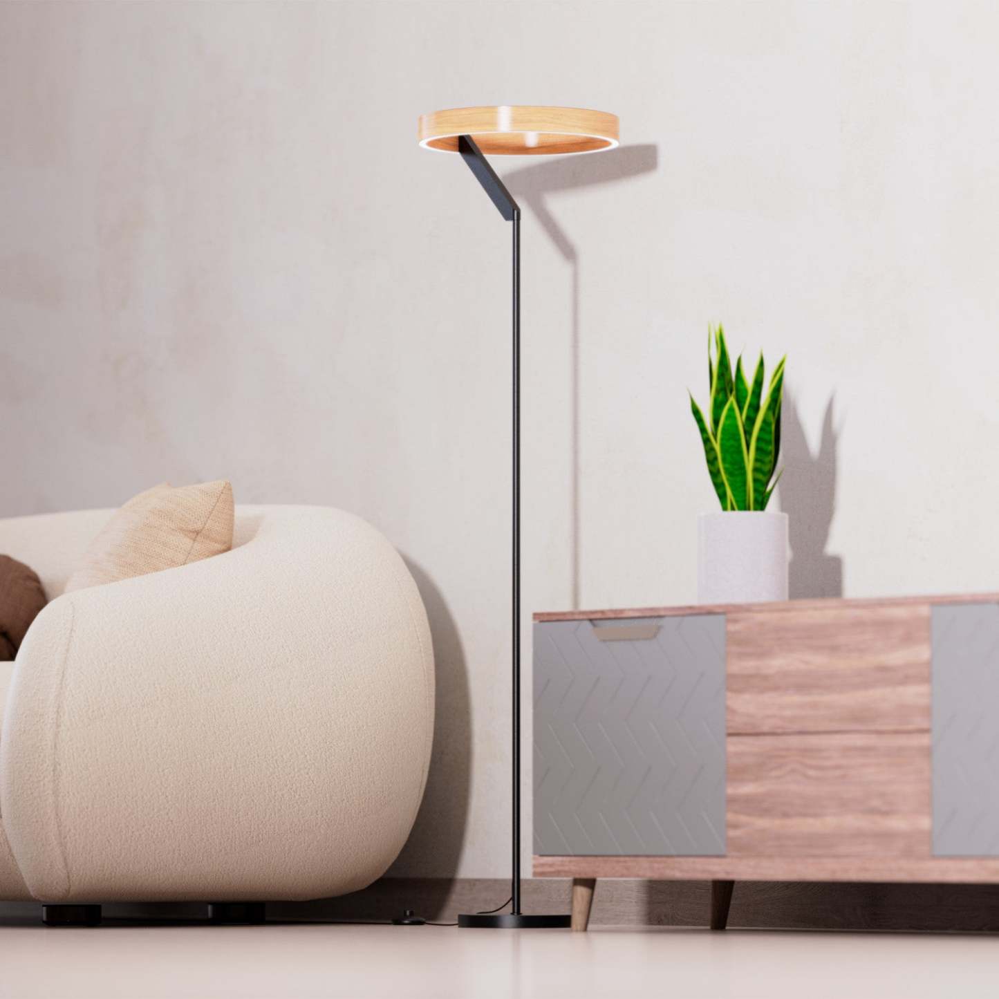 63 Matte Black Modern LED Lampadaire |Lampe à pied moderne de 63 po noir mat à DEL