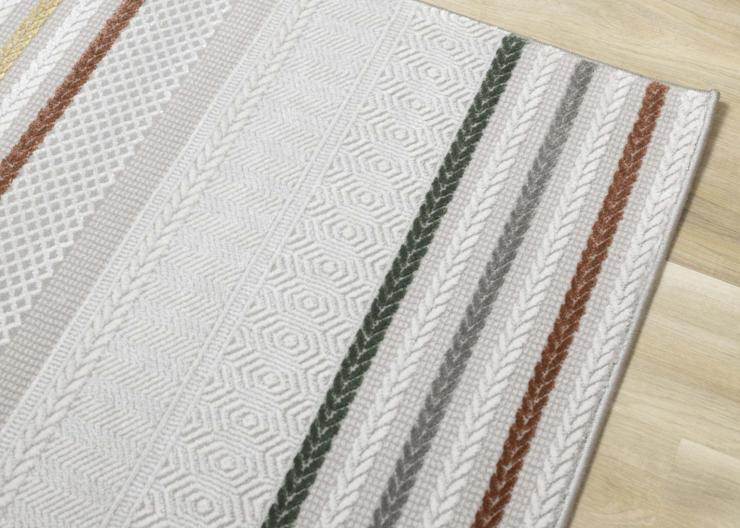 Tapis rayé multicolore London - 7'10 x 10'6|Carpette London à rayures multicolores - 7 pi 10 po x 10 pi 6 po