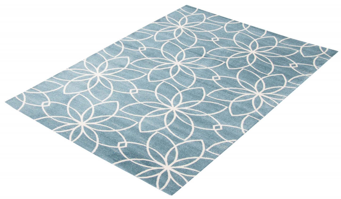 Tapis Terali Turquoise lavable en machine - 3'0 x 5'0|Carpette Terali turquoise lavable à la machine - 3 pi 0 po x 5 pi 0 po|D86FZBNG
